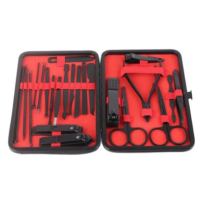 23 Stück Nagelknipser Set Schwarz Edelstahl Hohe Härte Tragbar Haushalt Nagelknipser Set