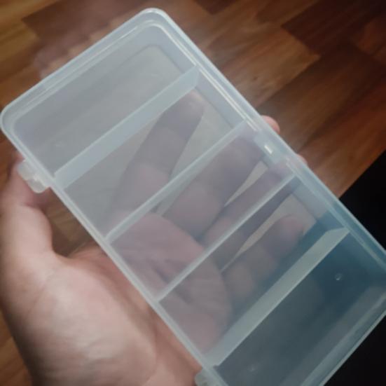 Plastic Fishing Tackle Box Double Buckle Portable Wear Resistant Fishing Lure Box for Angling