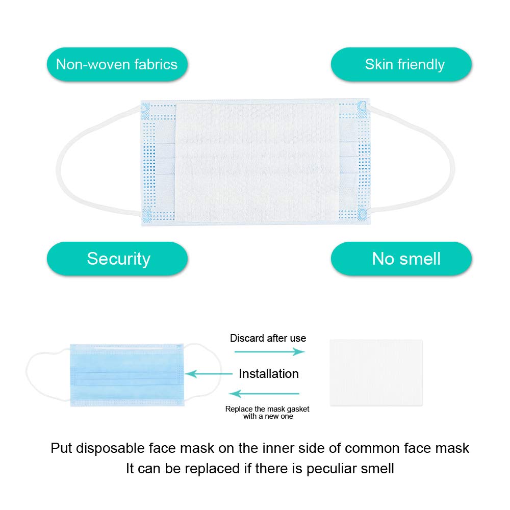 100pcs Disposable Filter for Mask Breathable Universal Skin Friendly Protective Filter