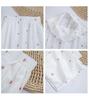 White Floral Yamamoto Women's Slim Straight Wide-Leg Bow Pants - 2025 Summer Collection.