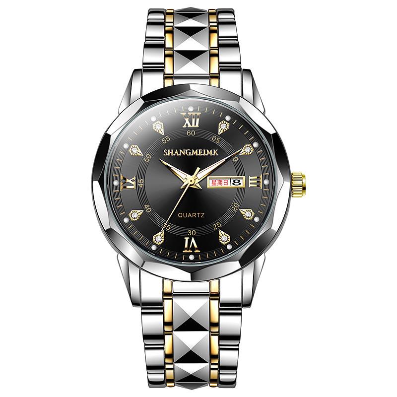 Men's Legacy Quartz Watch With Asteroid Steel Case DNA Engraved Sapphire Crystal Cosmic Calendar Function For Father Son Gift