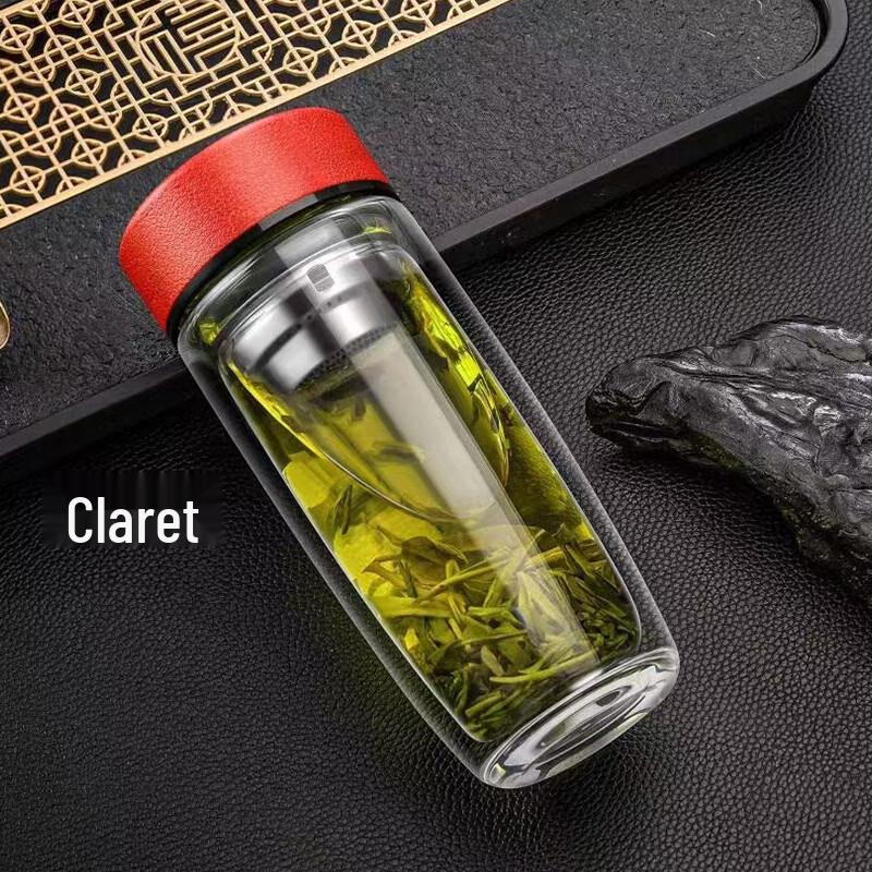 BST Double-Wall Borosilicate Glass Tea Infuser Bottle