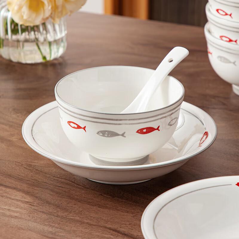HAJ 'Fish with You' 10-Piece Ceramic Dinnerware Set