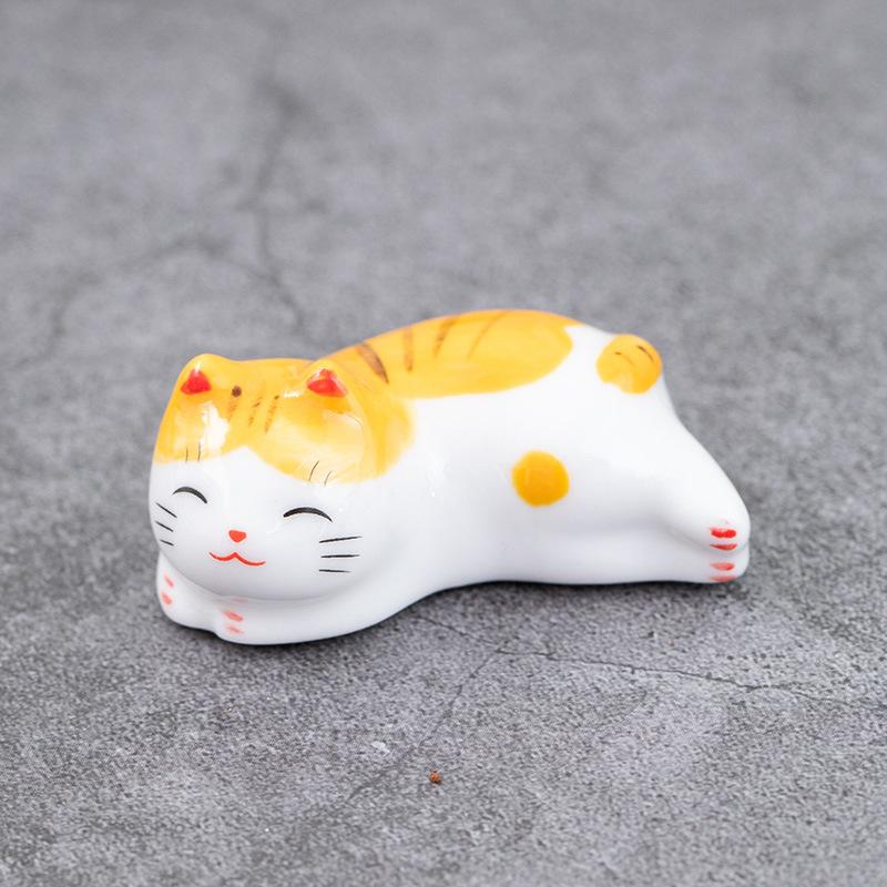1/5pcs Cute Lucky Cat Chopsticks Holder Japanese Ceramic Chopstick Ceramic Home Decoration