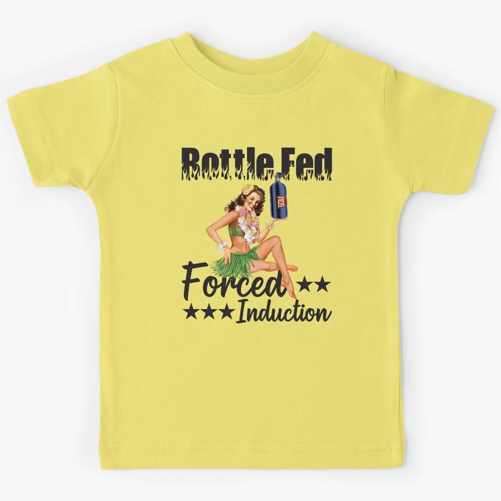 Funny Drag Racing Race Car Power Adder NOS Bottle Fed Kids T-Shirt 110