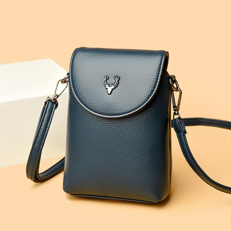 

High-end fashion vertical change bag women s new mini handbag textured shoulder oblique span bag синий