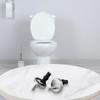 2x Toilet Seat Hinges Stable Stainless Steel + Plastic Top Close Heavy Duty Release Quick Replacement Spare Parts