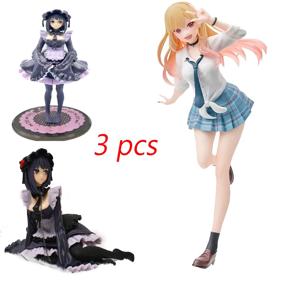 12cmAnime My Dress-Up Darling Figure Black Maid Outfit Kitagawa Marin Action Shizuku Kuroe Figurine Collection Model Toy Poseable Articulated Scale