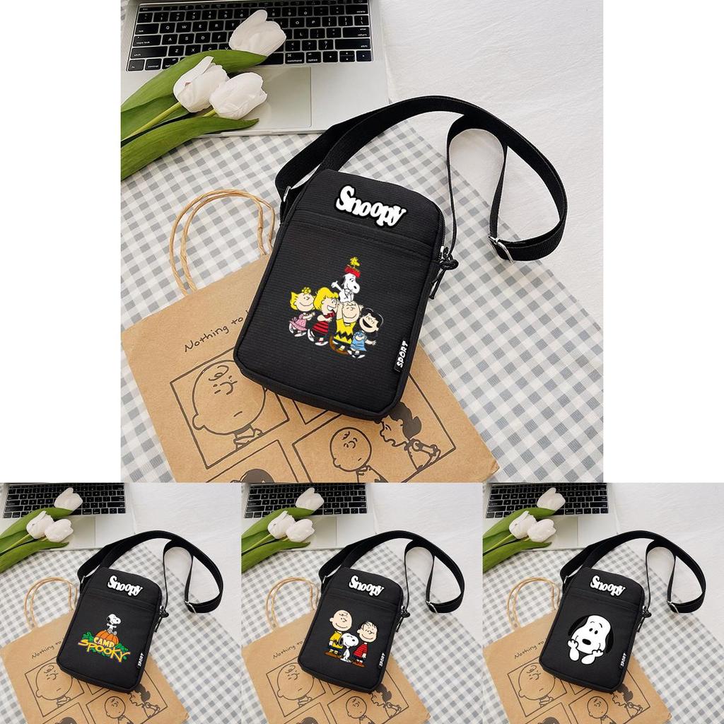 Bolso de Hombro de Lona Estampado de Dibujos Animados de Snoopy Calabaza Charlie Brown Para Uso Diario