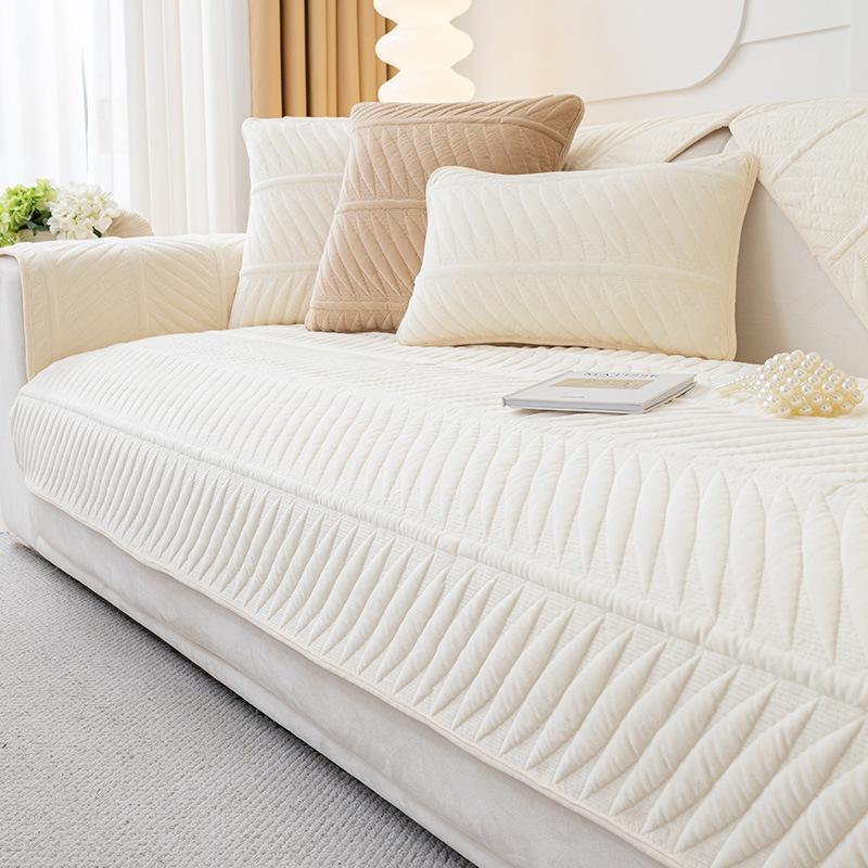 

Французский кремовый стиль, коврик для диванной подушки для гостиной, однотонный L-образный диван, полотенце, чехол для дивана, чехол для диванной подушки, защита дома 30x50cm pillowcase кремовый