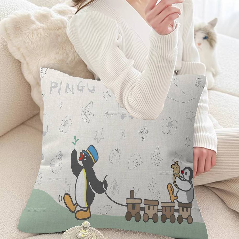Funny P-PinguS Cute Cartoon Pillowcase toon Gift Cushion Cover Bedroom Home Sofa Chair Seat Decor pillow case
