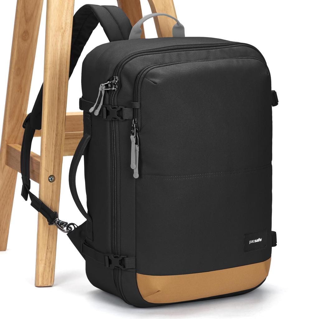 Pacsafe Go Anti-Theft 34L Carry-On Backpack, Jet Black, One Size, Pacsafe Go Anti-Theft 34L Carry-On Backpack
