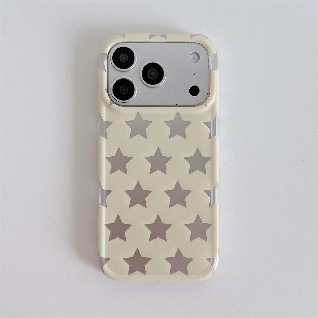 Dopamine Matte Star Anti-Fall Phone Case for iPhone 15/16/17 ProMax