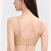 Traceless underwear women's thin breathable soft support jelly glue support no steel ring collection sub-breast U-shaped beauty back bra cover