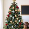 4pcs Glitter Christmas Tree Hanging Balls Flocked Xmas Ball Ornaments Xmas Gift Balls  Party Favors