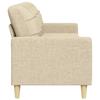 3 Seater Sofa Cream 210 Cm Fabric