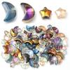 50pcs Mixed Crystal Glass Star Moon Beads AB Color Loose Beads For Jewelry Making DIY Bracelets Necklace Keychain Accessories