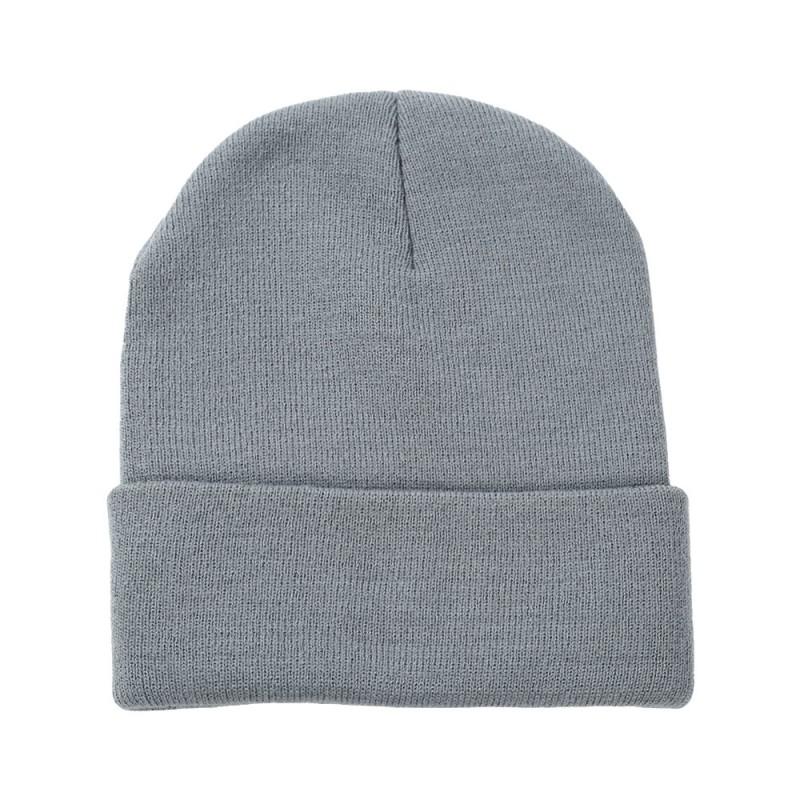 Jednobarevná oversized pletená čepice Zimní teplá akrylová čepice Pánská dámská Minimalistický styl