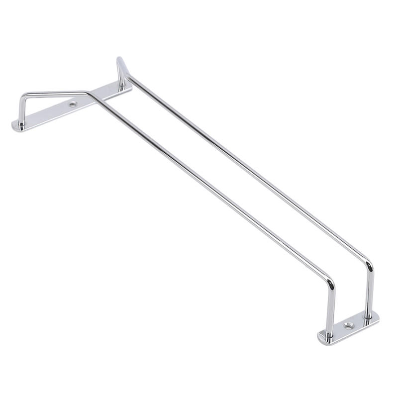 

1Pc Organizer Wine Glass Hanger Rack Bar Storage Goblets Hanger Space Saving Under Cabinet A серебряный
