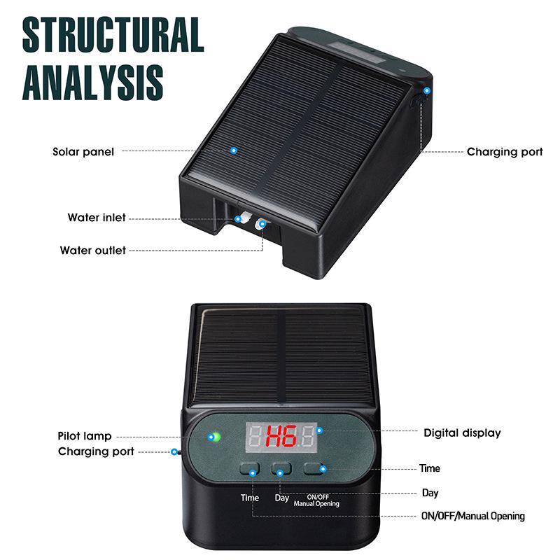 Solar-Powered Wireless Smart Watering System: Automatic Timer & Micro Spray Kit for Gardens