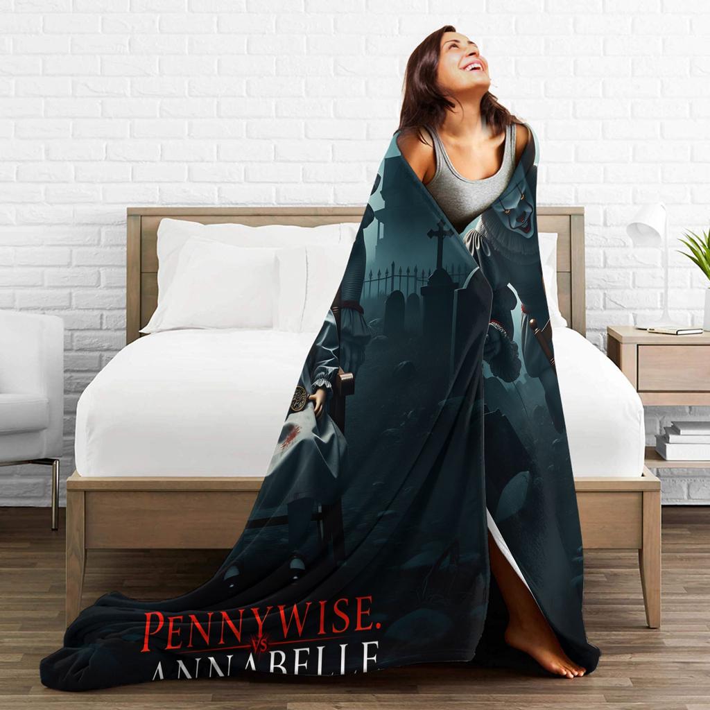 IT Welcome To The Derry 2025 Flannel Blankets Soft Throw Blanket for Bedroom Travel Office Novelty Bedspread Sofa Bed Cover