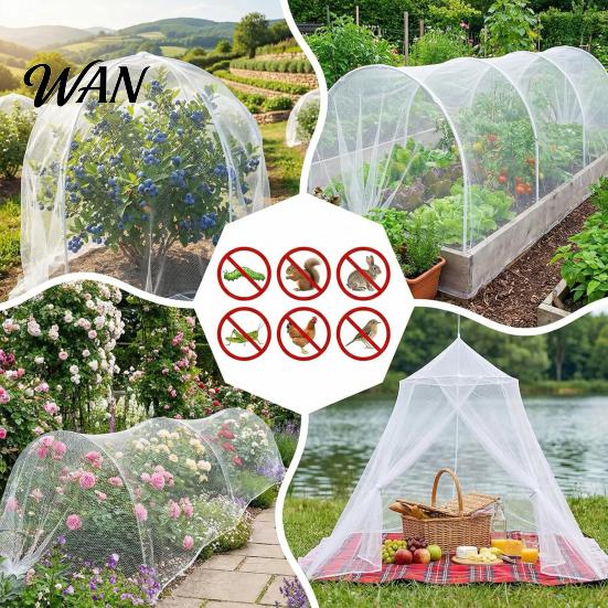 Reihenabdeckung für Pflanzen 10 Fuß Insektenbarriere Netz Feine Maschen Pflanze Garten Vogel Hochbeete Gewächshaus Gemüse Obst Beet