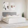 Bed Frame with Upholstered Headboard Light Grey 180 x 200 cm