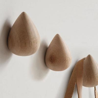 Vielseitig einsetzbar Mehrzweck Holz Wandhaken Nordisch Naturholz Wand Garderobenhaken Rustikaler Stil Massivholz Haken Heimdeko