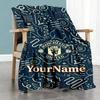 Manchester Customize Your Name Blanket Multi-purpose Customizable Blanket Durable Comfort Perfect for Living Room Office Chair Couch Livingroom