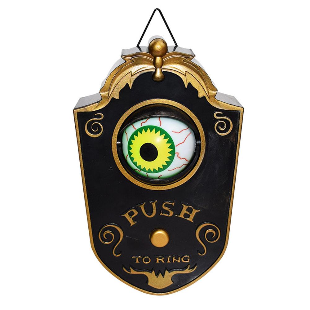 Halloween Doorbell with LED Rotating One-eyed Eyeball Creepy Sounds Scary Haunted Doorbell Halloween Decoration for Home Party Bar Props.