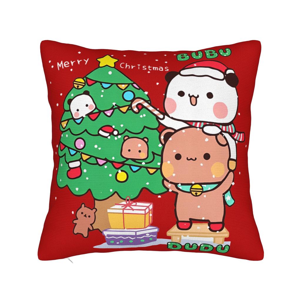 Bubu and Dudu Pillowcase Doublesided Printing Cushion Cover Decorations Merry Christmas Pillow Case Cover Seat Zippered