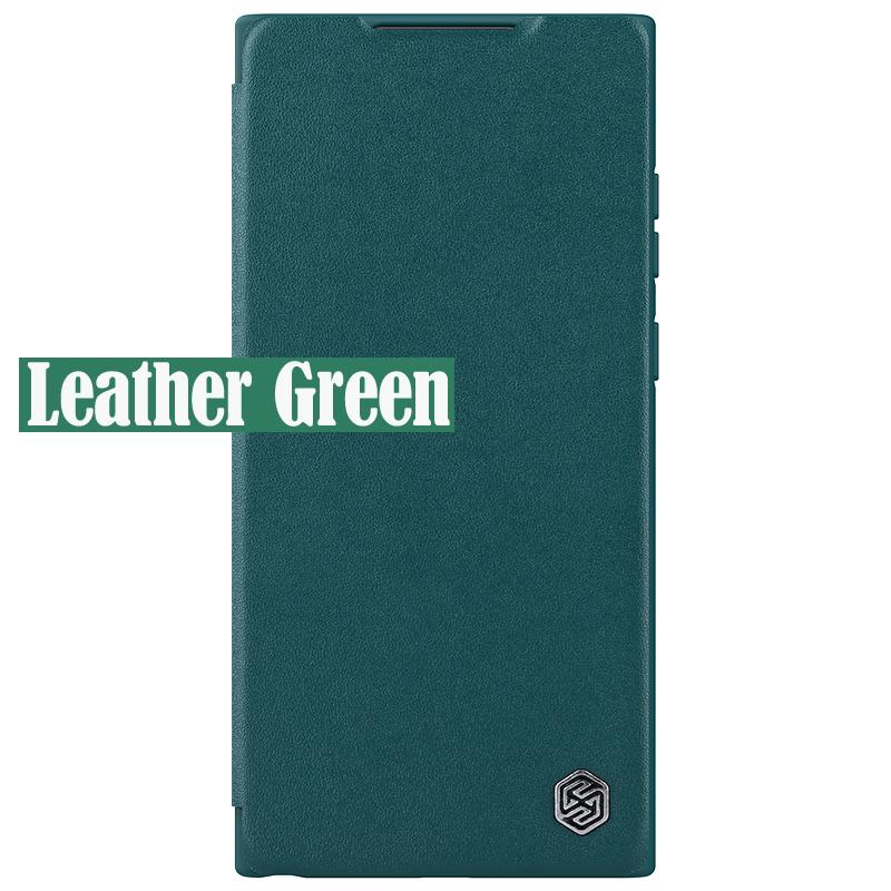 

Чохол Nillkin Flip Case для Samsung Galaxy S23 Ultra Qin Pro Leather Cloth Card Pocket Slide Camera Book Lid For Samsung S23 S23+ Plus For Samsung S23 зелений