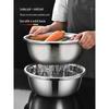 Food-Grade Stainless Steel Mesh Drain Basin for Washing Vegetables and Rice