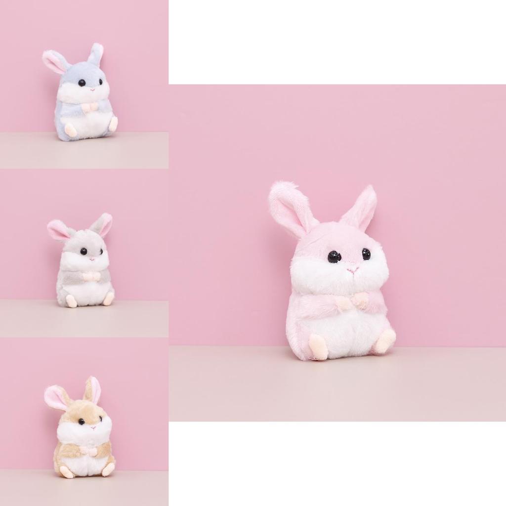 Adorable Plush Rabbit Doll Cute Stuffed Bunny Toy For Kids School Gifts Backpack Accessory