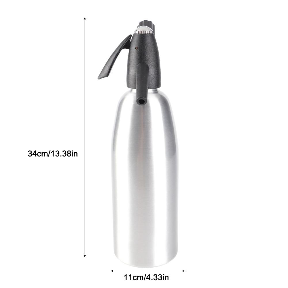 Hand Press Siphon Bottle Aluminum Alloy Sparkling Water Dispenser Leakproof Water Soda  Kitchen