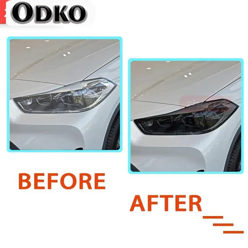 Car Headlight Tint Smoked Black Protective Film TPU Sticker For BMW X1 F48 X2 F39 X3 F25 G01 X4 F26 G02 X5 F15 G05 X6 X7 X8