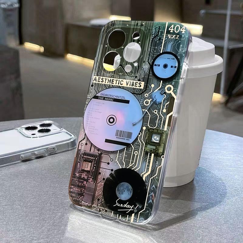 

Cyberpunk Mechanical Clear Phone Case for iPhone 17 16 15 14 13 12 11 Series Pro Max Plus iphone 15 Pro