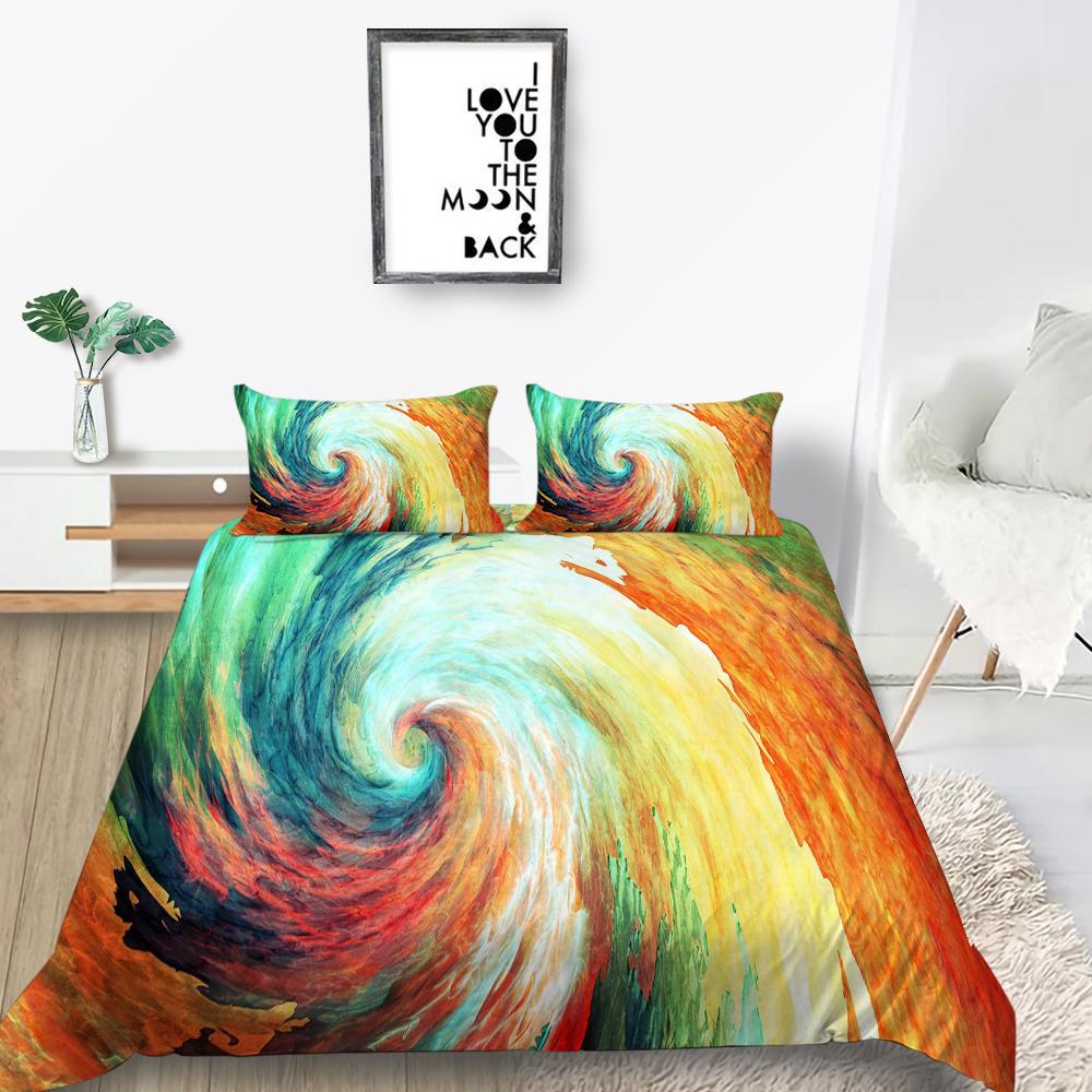 New Fashion Rainbow Duvet Cover Home Bedspreads Highly Quality Pillowcase Queen Single Size Bedding Luxruy Bedding Cover Sets