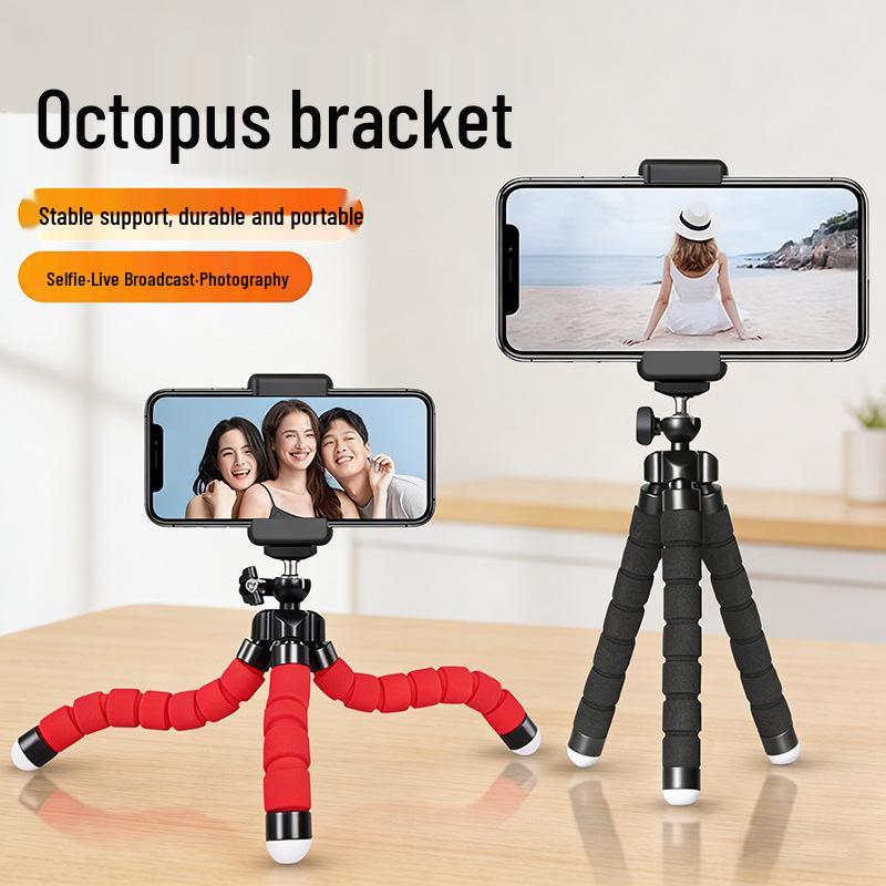 Versatile Mini Octopus Tripod: Portable Phone Holder for Outdoor Photography, Desktop Use, and Binge-Watching.