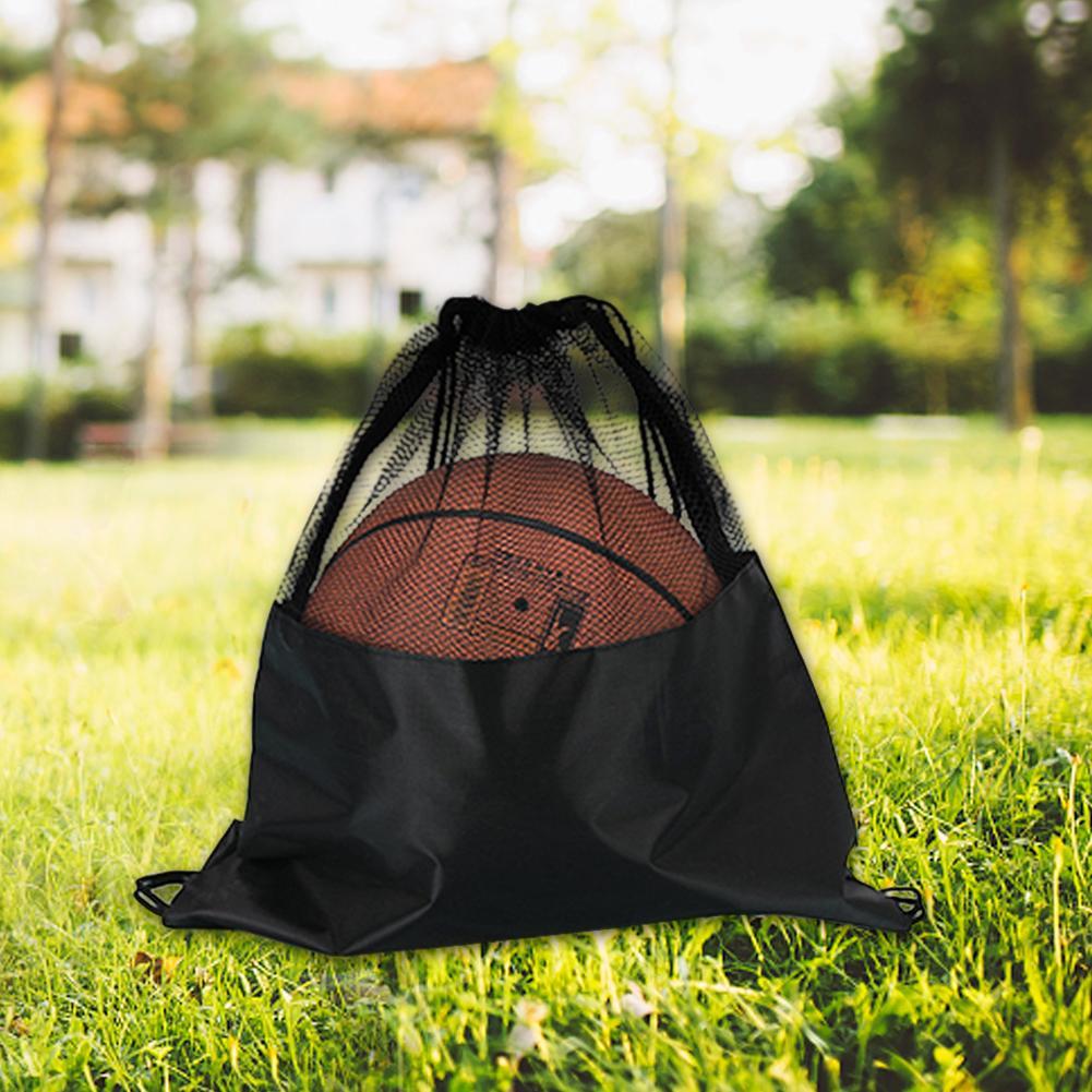 Mezza borsa a rete portatile da calcio, zaino multifunzionale per esterno, pallavolo, basket B7P8