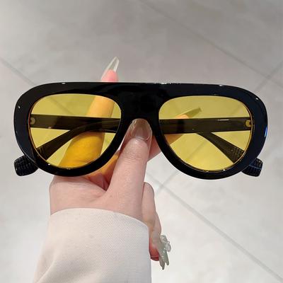 Occhiali da Sole Pilot Uomo Vintage Montatura Colore Caramella Outdoor Casual Lenti Donna Retro Design Elegante Decorazione Anti-UV Occhiali da Sole