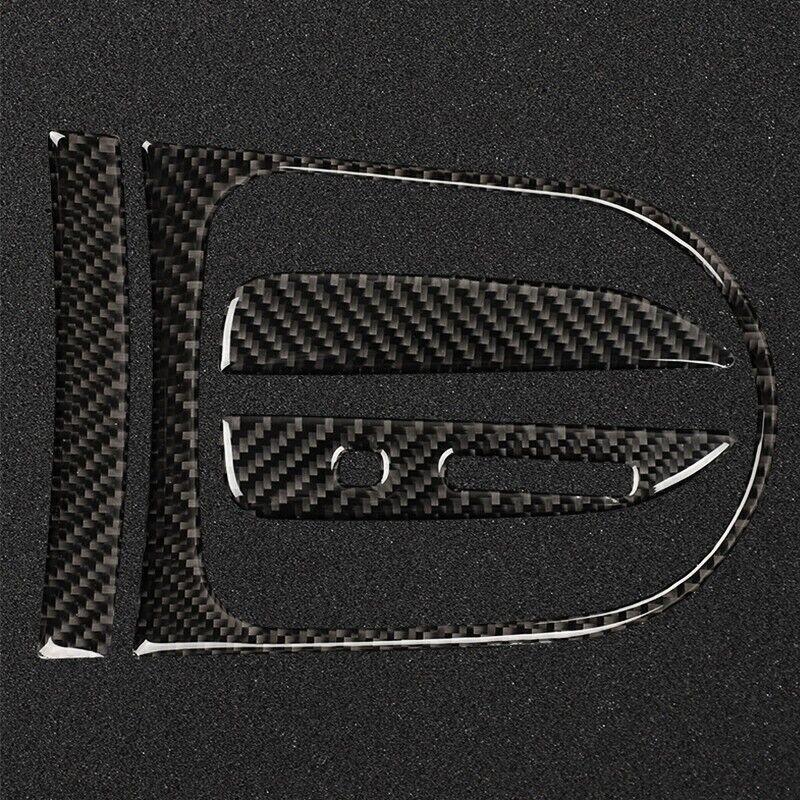 Real Carbon Fiber Car Gear Shift Panel Cover Trim Fit For 2015- Ford Mustang