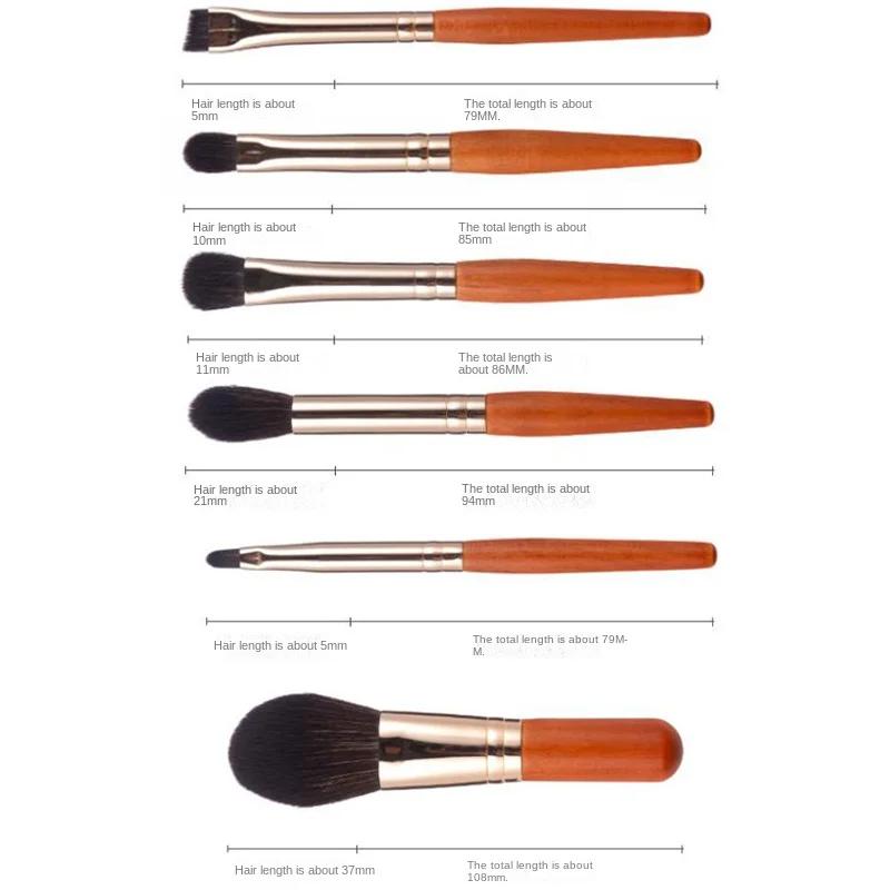 9 szt./partia Mini Zestaw Pędzli do Makijażu Przenośny Zestaw Kosmetycznych Pędzli Podróżnych Pędzle do Cieni do Powiek Podkładu Puder Narzędzia do Makijażu