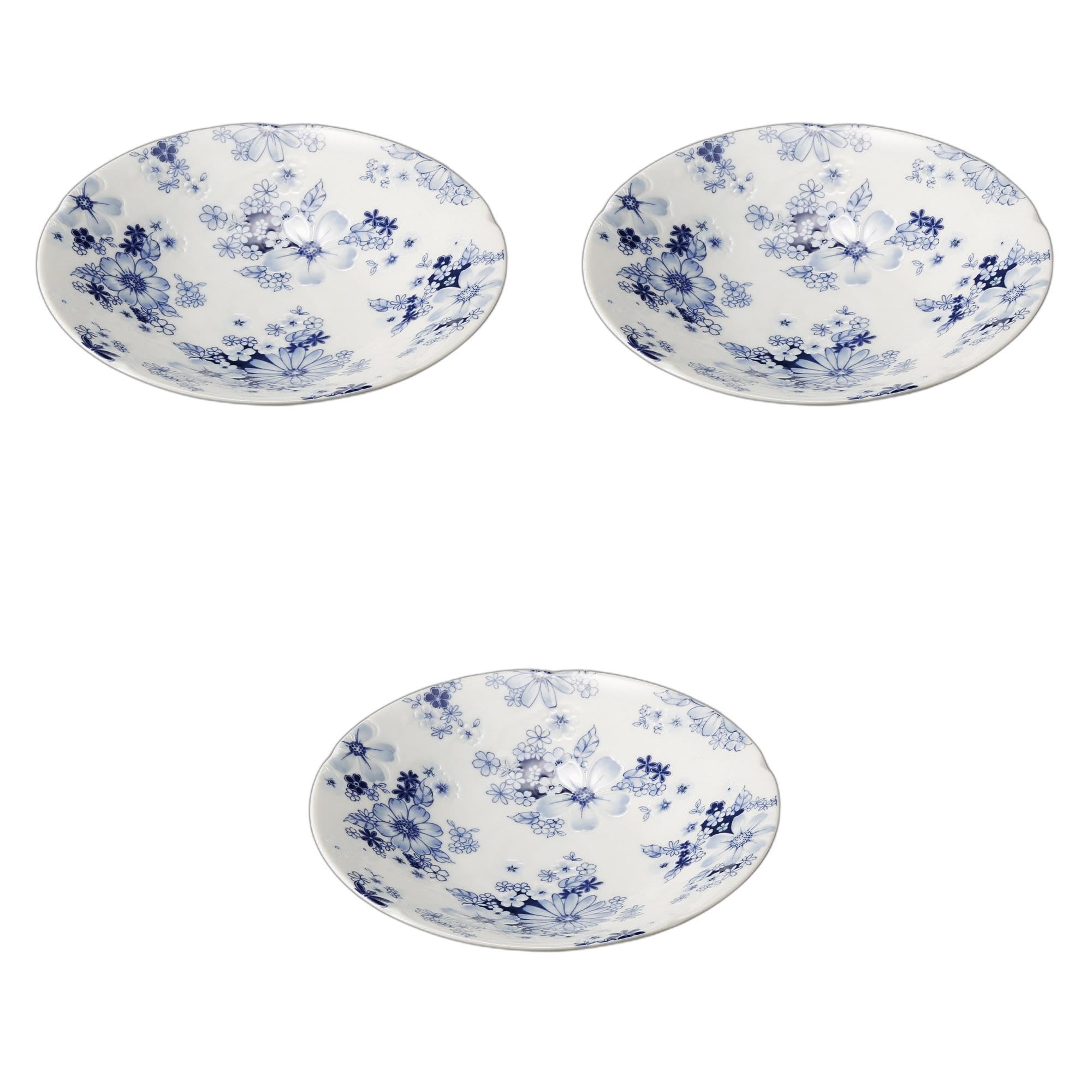 

Набор из 3 глубоких тарелок «Сбор цветов» x Большие керамические тарелки от Setomonohonpo 8,0 см [24,5 4,6 см]