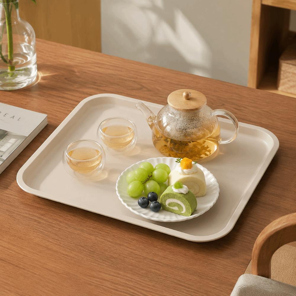 Hoge Kwaliteit Meerkleurige Serveerschaal Meerdere Maten Rechthoekige Opberg Diepe Schaal Antislip Plastic Voedselschaal Fruit Dessert