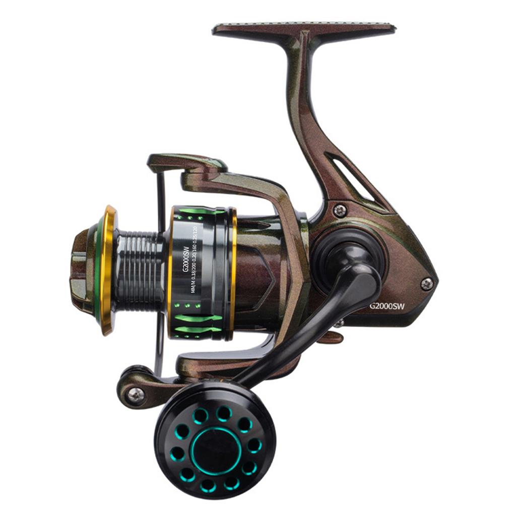 Portable 3+1 Ball Bearings 5.0:1 Gear Ratio Spinning Reel All Metal Saltwater Fishing Reels G2000SW