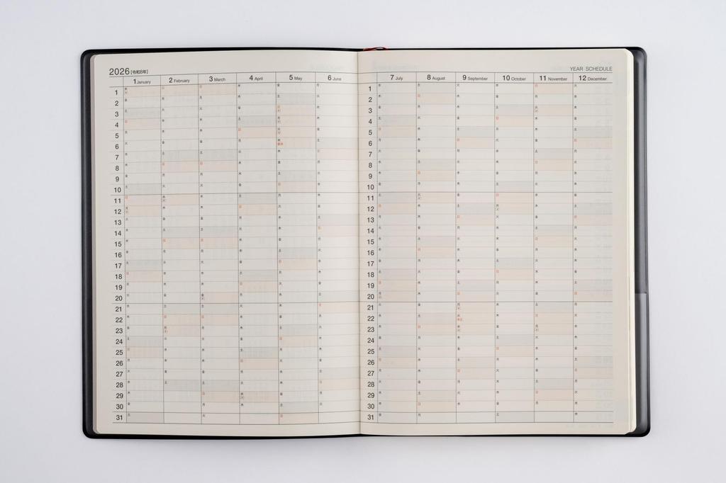 Takahashi 2026 A5 Weekly Desk 53 January Diary, Black, No. (Starts 2026)