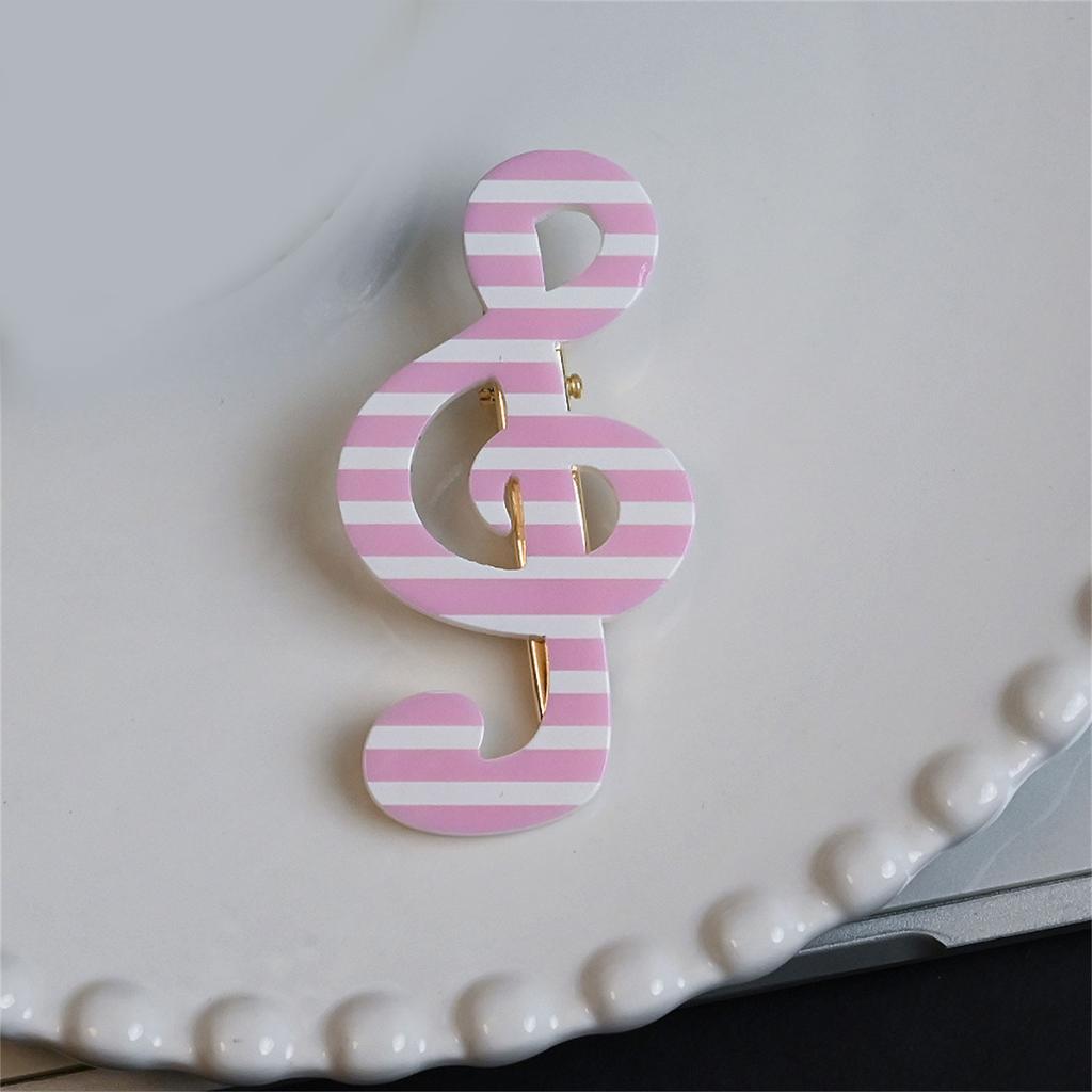Stylish Striped Star Musical Note Resin Hair Clip For Women Girls Fashion Accessories