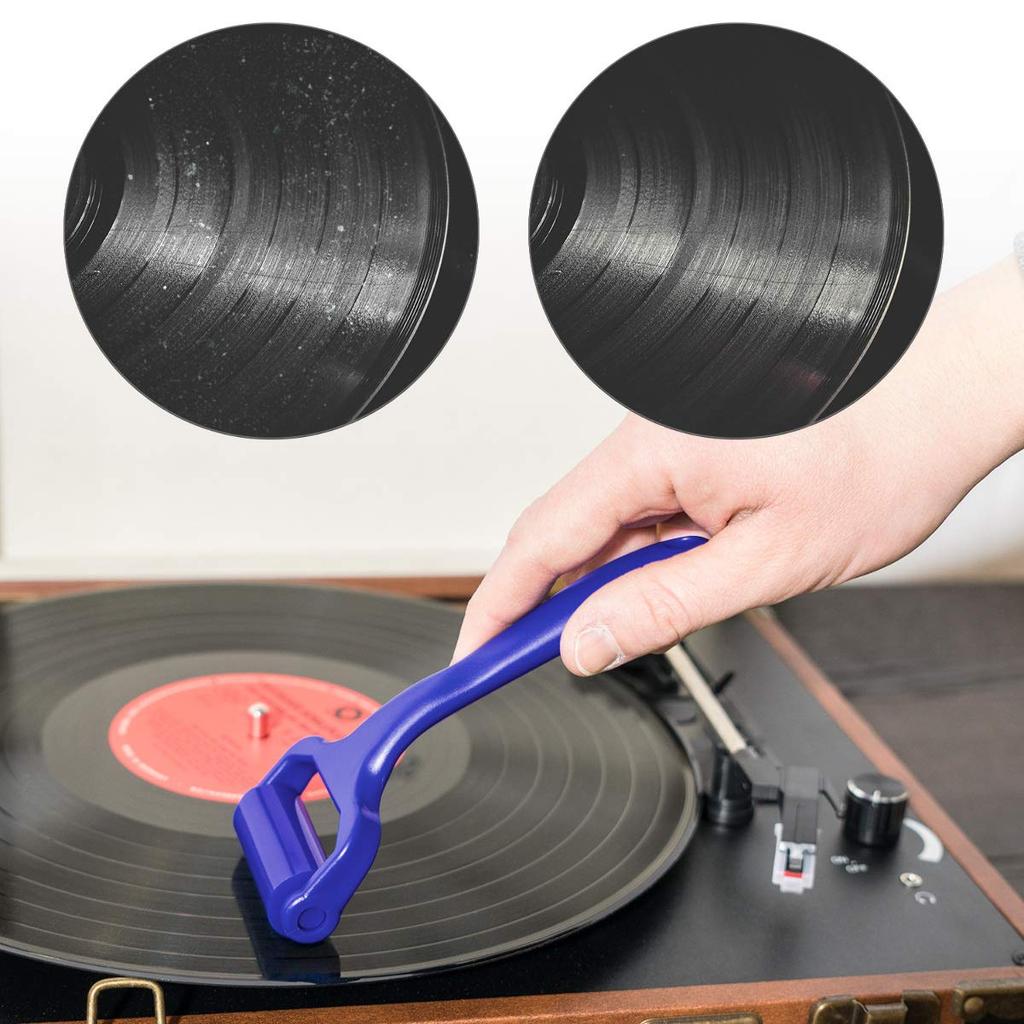 Kwmobile Record Cleaner with Roller for Vinyl Records Silicone Standard Absorbs Dust and Also Compatible with and - Roller, Size, Dirt, CDs, DVDs,