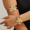 European and American jewelry fashion design sense exaggerated vacation ocean wind texture starfish shell women's arm bracelet